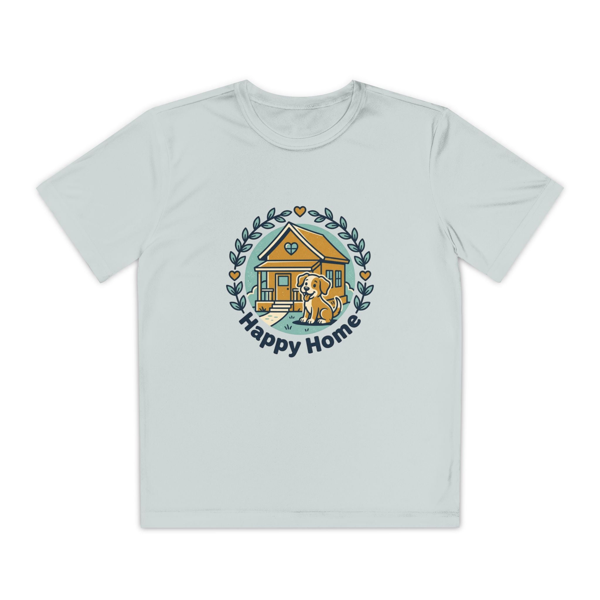 Rescue Squad Youth Tee — "Happy Home" Puppy Firefighter Kids Shirt