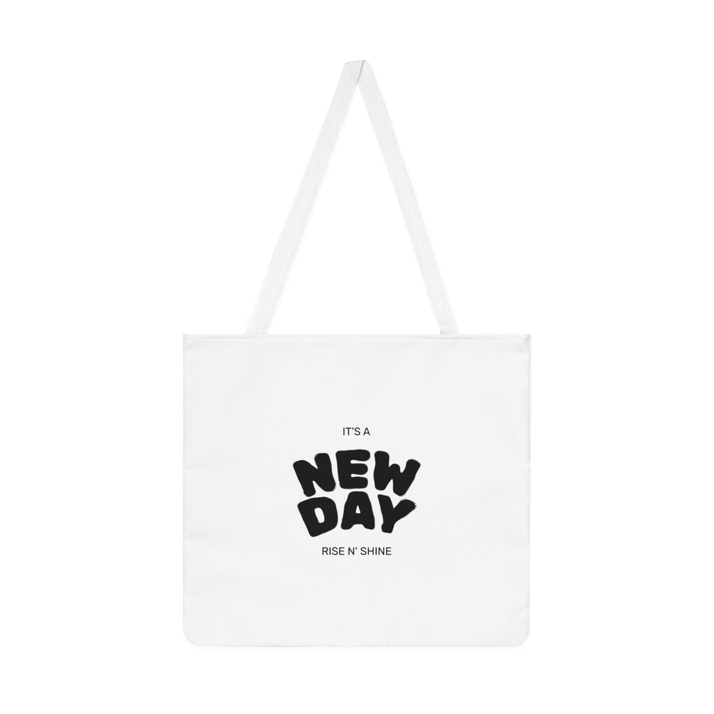 New Day Tote Bag – "It's a New Day / Rise N' Shine" Inspirational Shoulder Tote