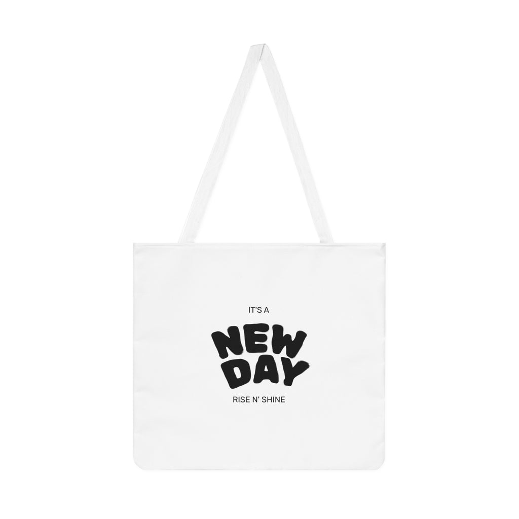 New Day Tote Bag – "It's a New Day / Rise N' Shine" Inspirational Shoulder Tote