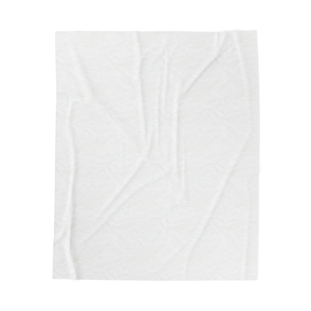 The One and Only Velveteen Plush Blanket — Cute Blue Kawaii Hearts & Clouds Throw