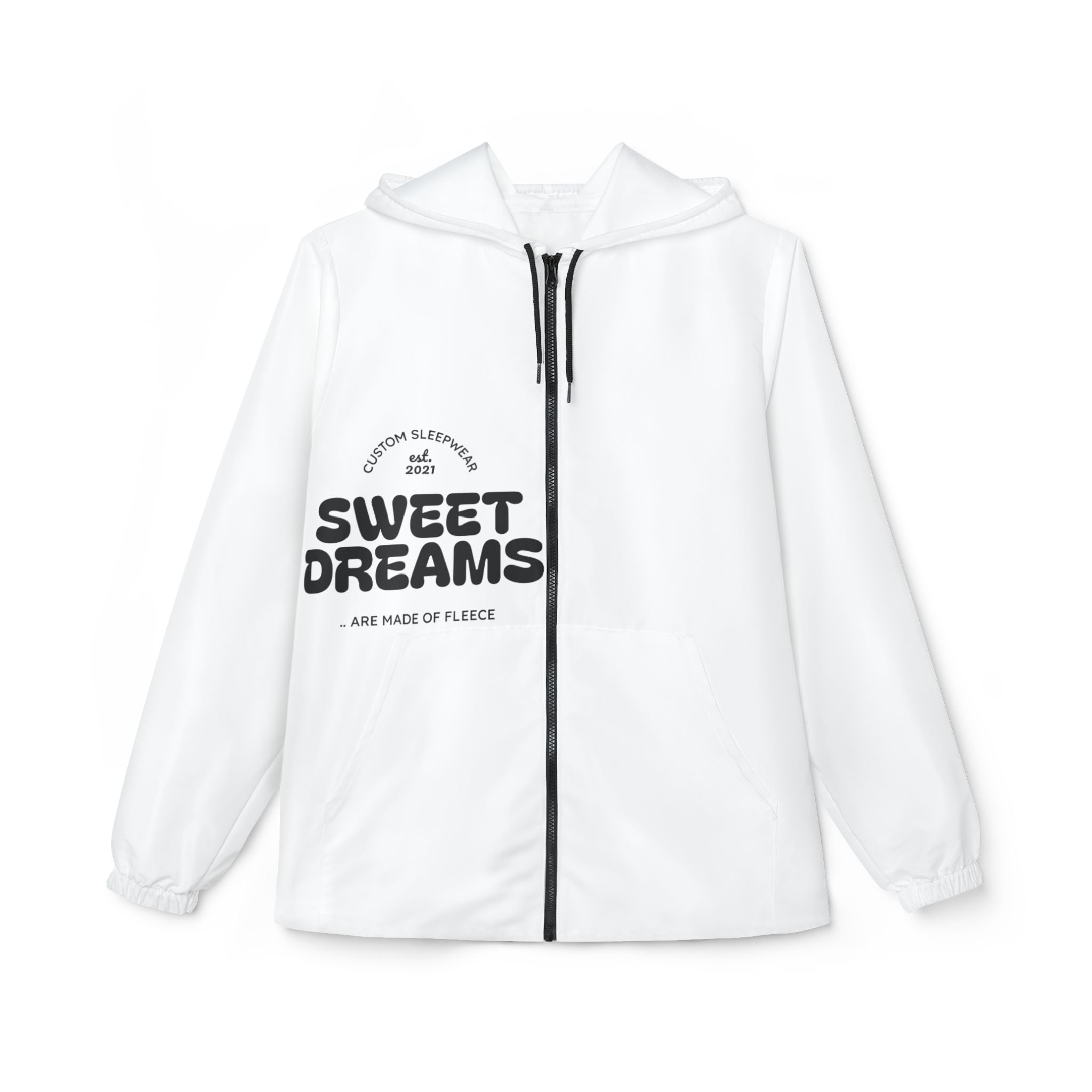 Wholeness 'Sweet Dreams' Windbreaker Jacket — Cozy Zip-Up Hooded Outerwear