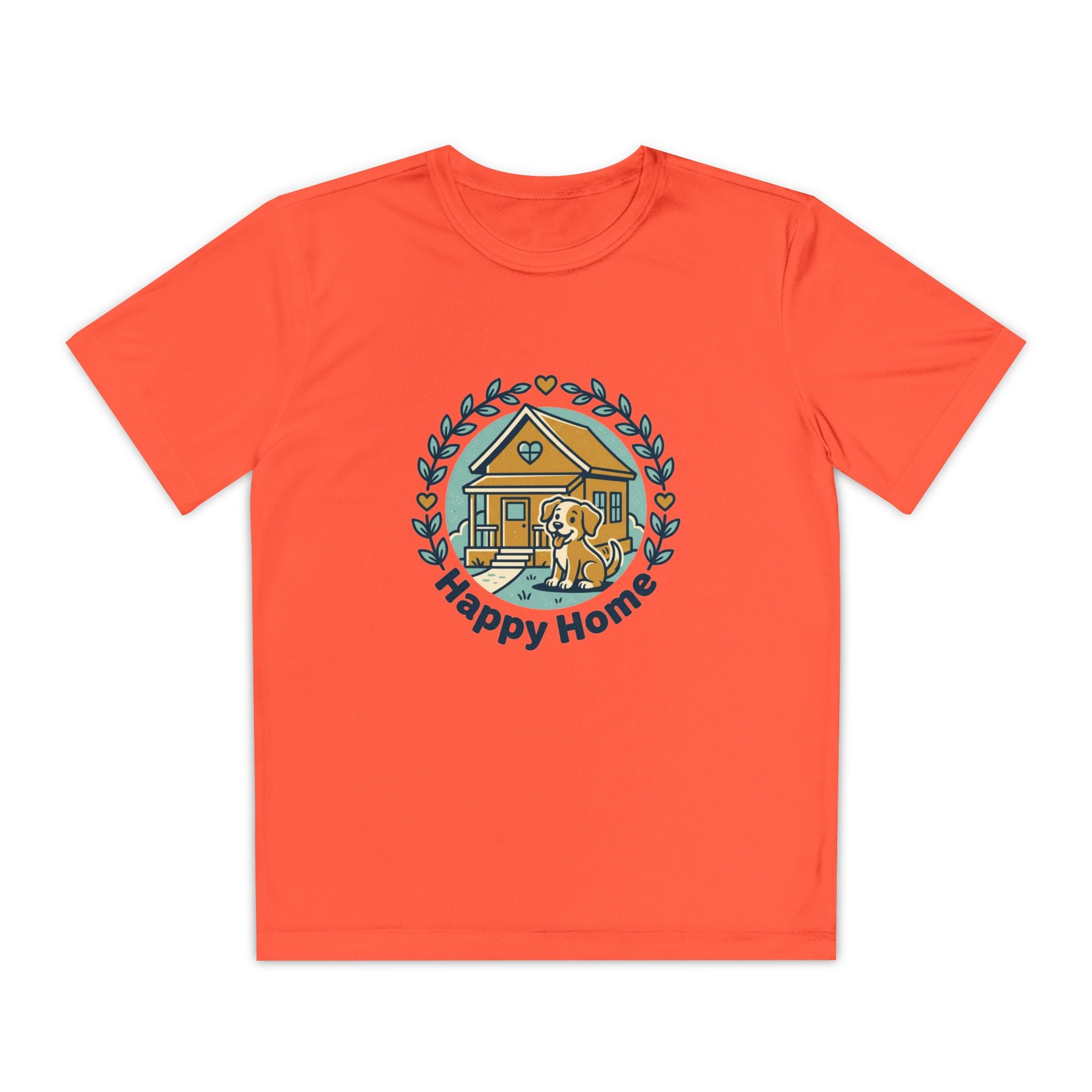 Rescue Squad Youth Tee — "Happy Home" Puppy Firefighter Kids Shirt