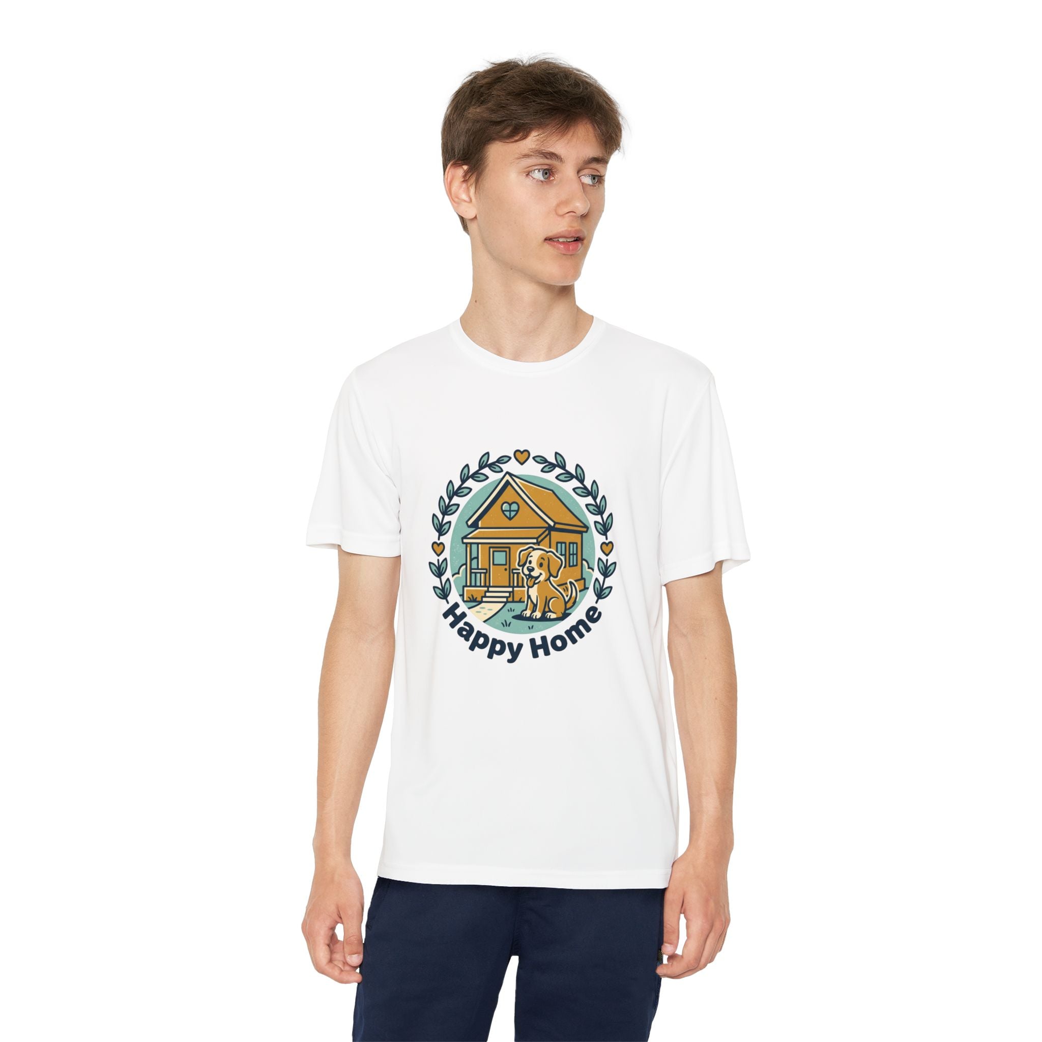 Rescue Squad Youth Tee — "Happy Home" Puppy Firefighter Kids Shirt